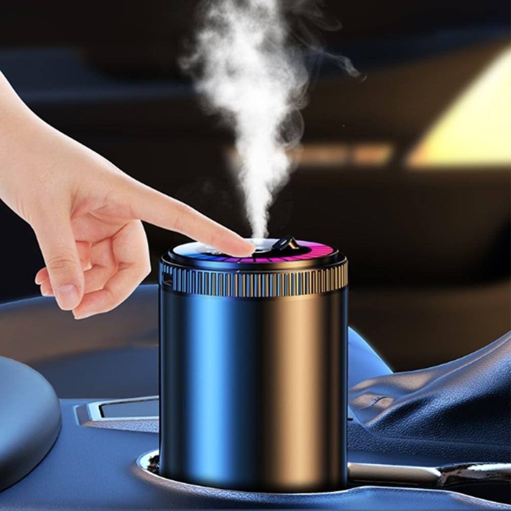 Difuzor Aromaterapie Portabil pentru Mașină , Lumina Ambientală , Reîncarcabil USB Design Elegant.